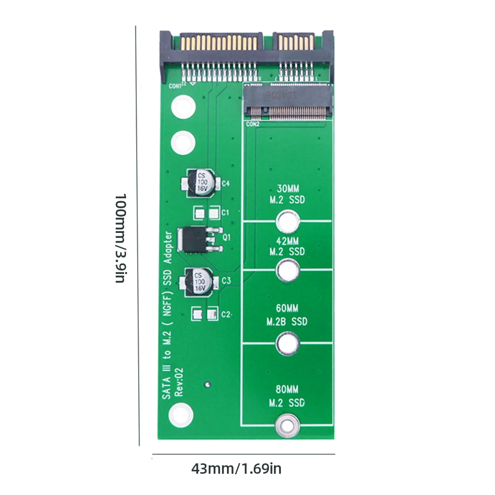 M.2 SSD 어댑터 B 키, M.2 NGFF 컨버터, SATA3 6G 카드, M2 SATA 라이저, 2.5 인치 M2 to SATA 어댑터, 2230, 42, 60/80 M.2 SSD 지원
