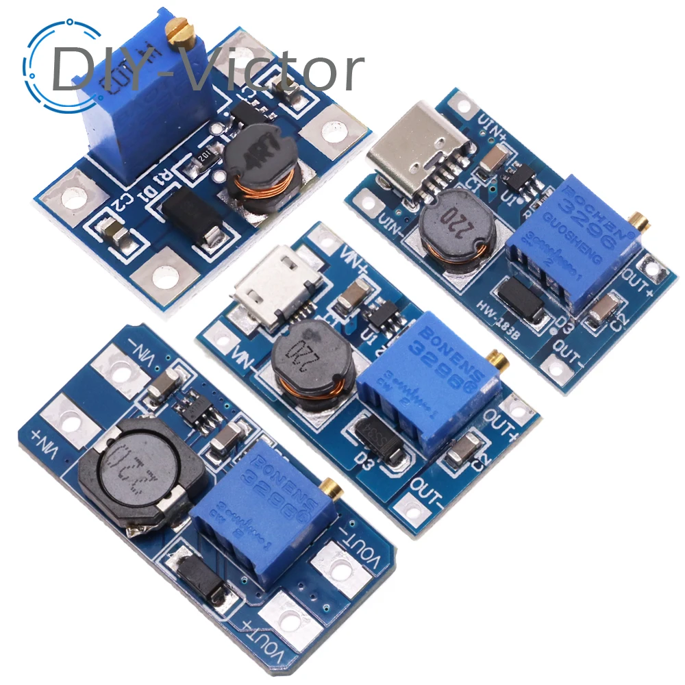 Convertidor USB Que Sube El Voltaje: De 3V-6V A 6-15.5V, Ajustable Y Fácil De Conectar