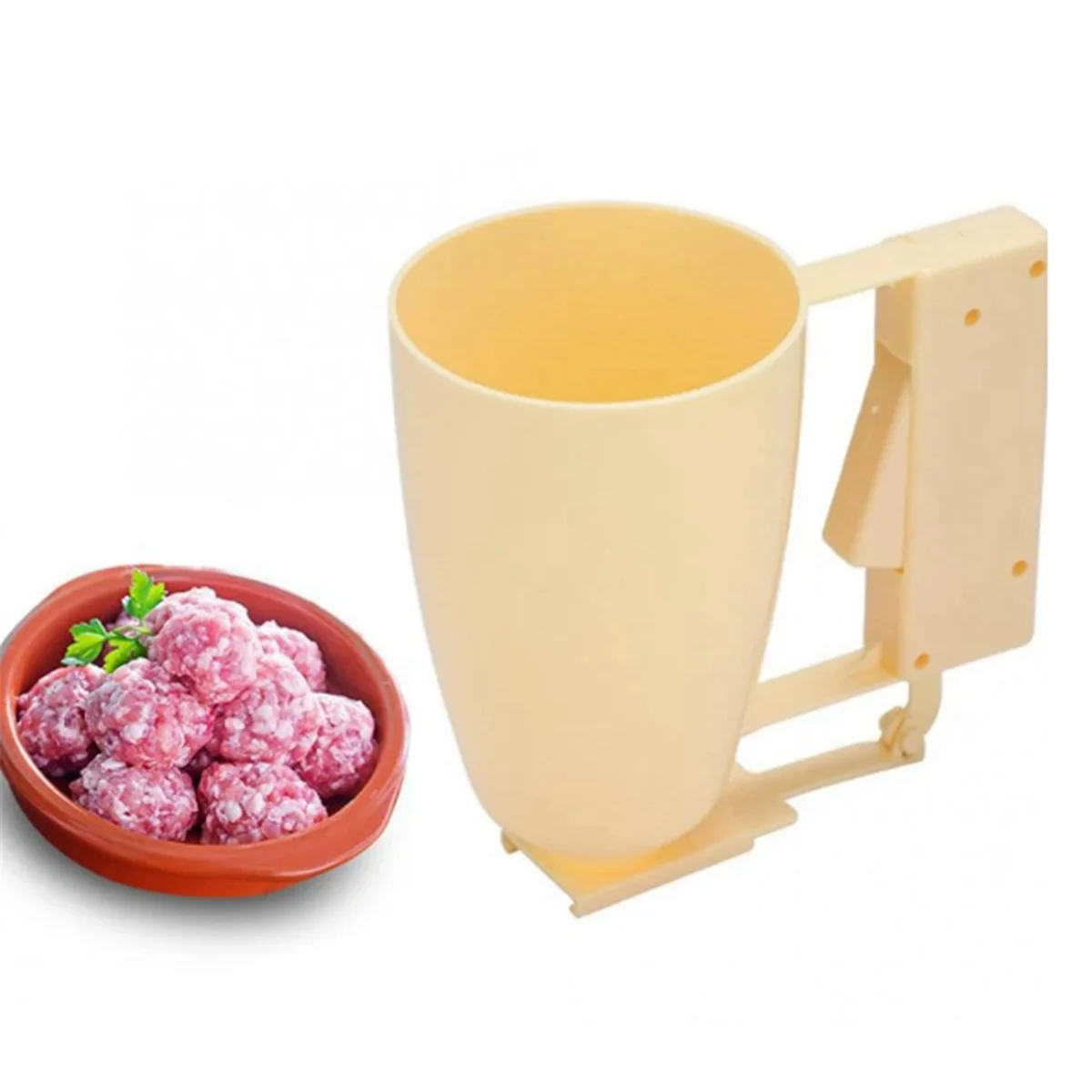 Middle Eastern Meatball Maker Handheld Batter Dispenser Meatball Maker Yellow