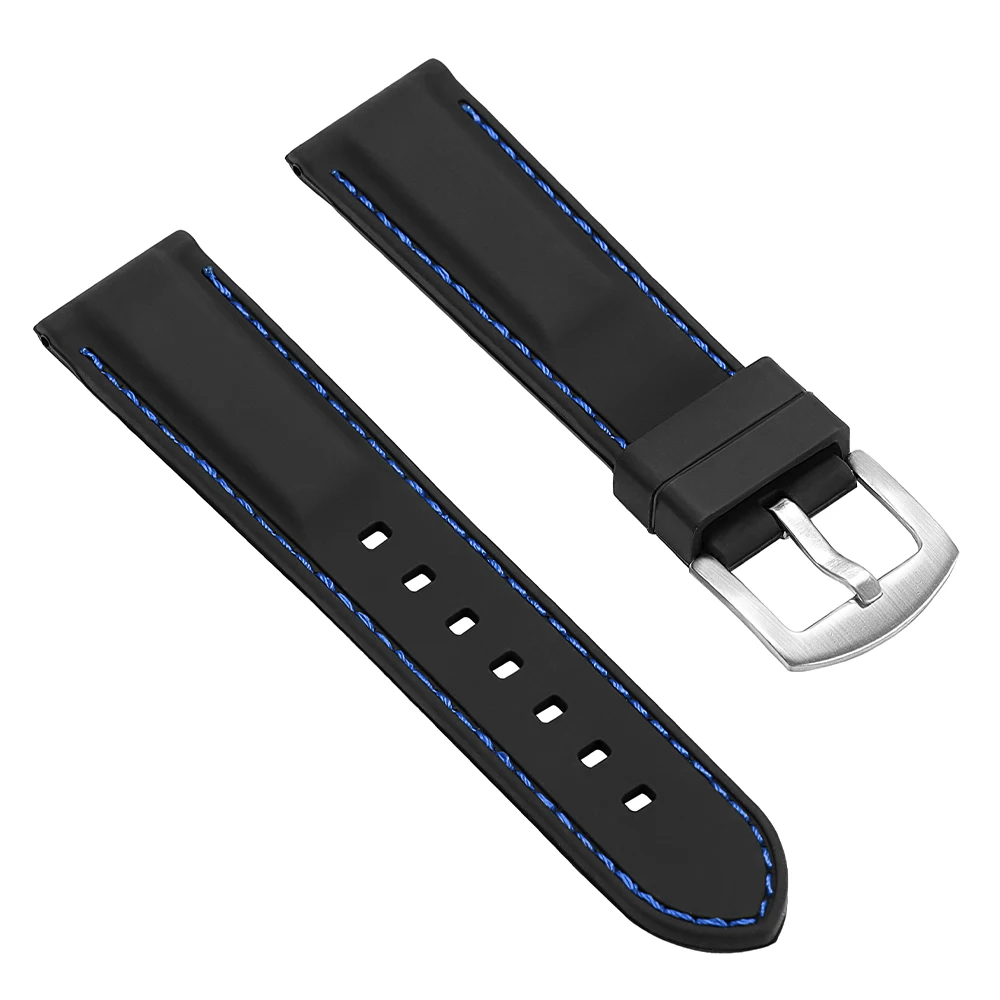 Silicone Rubber Watch Strap - Soft and Comfortable Replacement Band