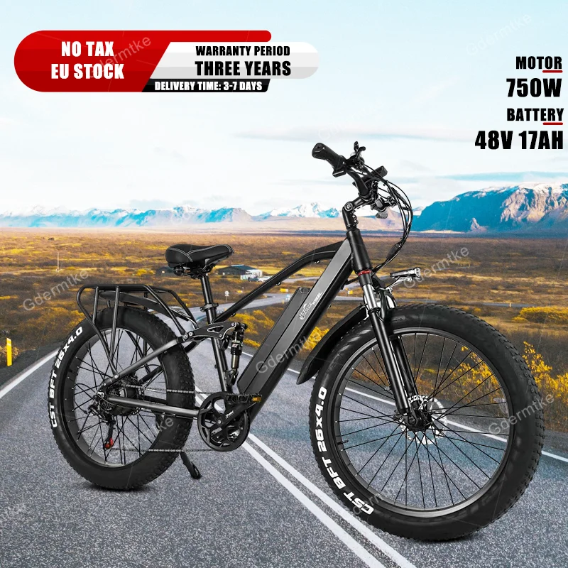 Eu Stock 27.5 Pollici E Bike 500W Motore 48 V13Ah Batteria Al Litio Durata 60Km City Electric Bike Aldult Snow Mountain Bicicletta Elettrica