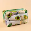 Butterfly Avocado Cosmetic Bag PVC Women Zipper Clear Makeup Bags Case Travel Make Up Organizer Storage Bath Toiletry Wash Bag 2