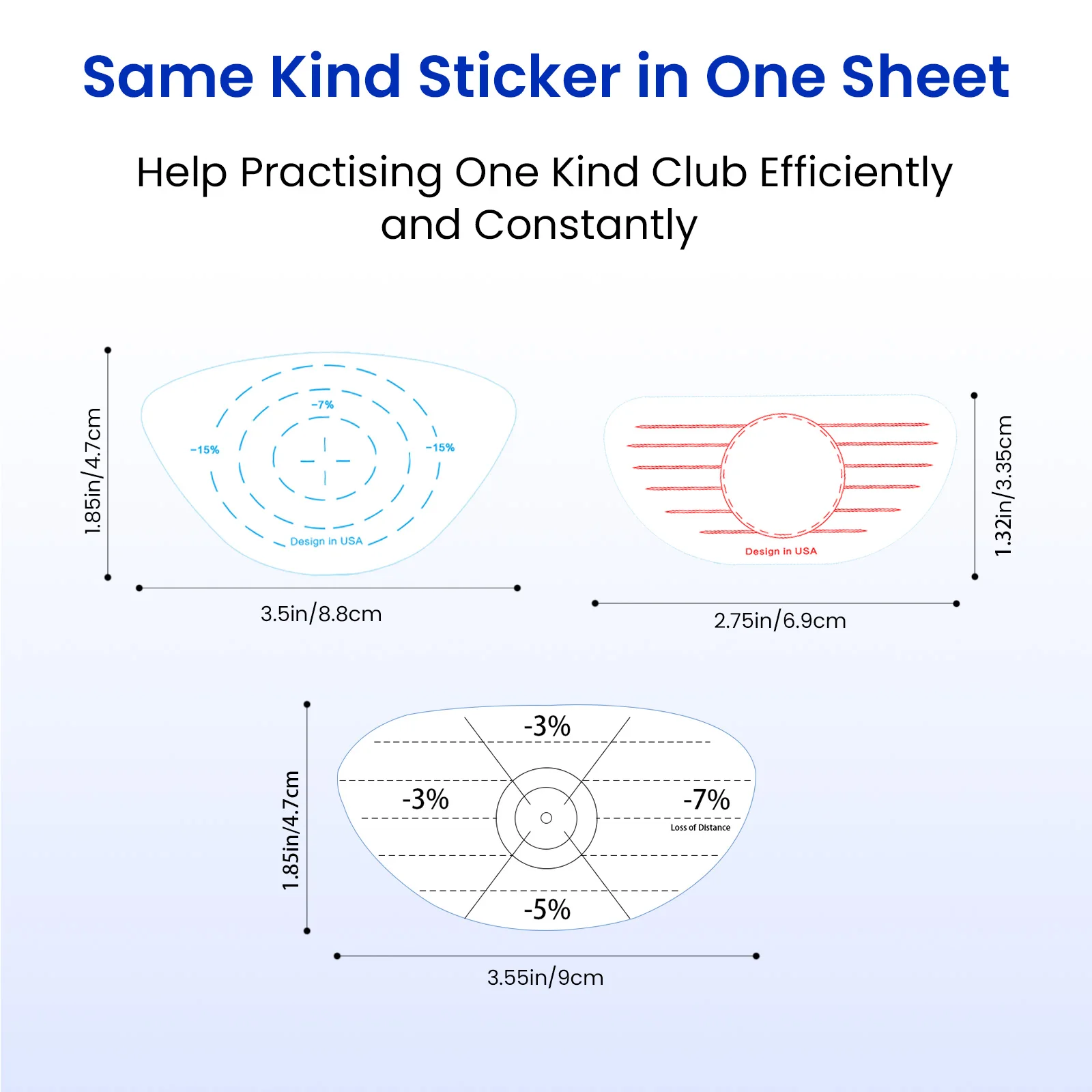 Golf Impact Tape Labels 125Pcs Golf Club Impact Stickers for Woods Analysis Golf Training Aids for Swing Practice 2