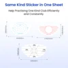 Golf Impact Tape Labels 125Pcs Golf Club Impact Stickers for Woods Analysis Golf Training Aids for Swing Practice 2
