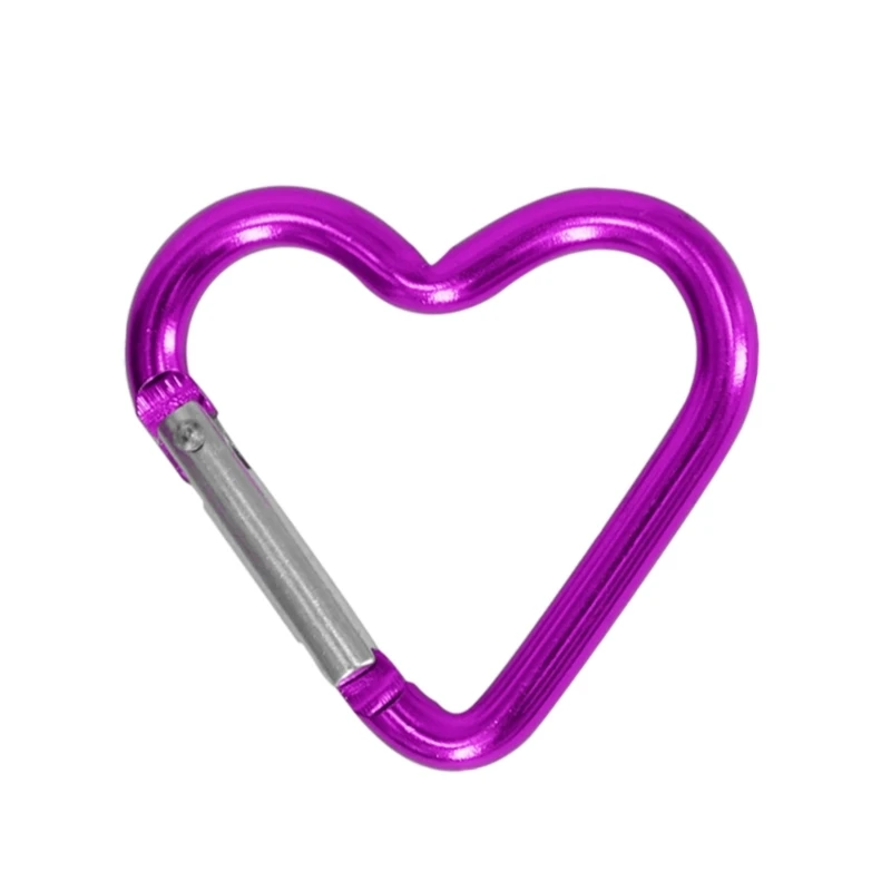 Heart Shaped Carabiner Clip – Aluminum Alloy Keychain, Spring Hook For Backpack, Camping, Keys - View #7