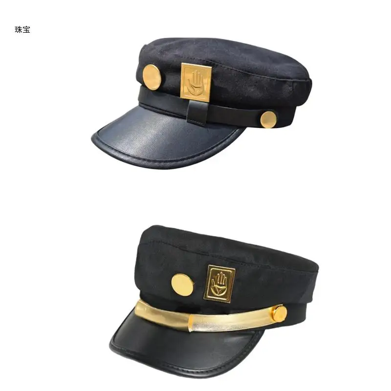 

X5QE Military Hat Sunhat Cadet Hat Adjustable Peaked for Xmas New Year