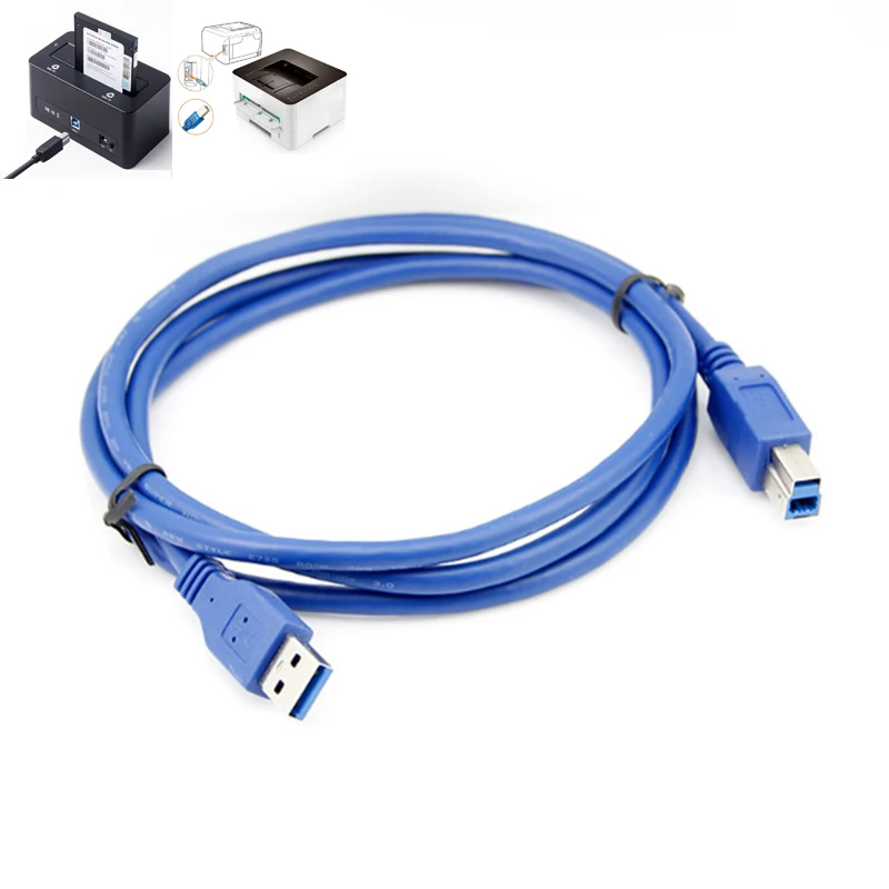 

USB3.0 Printer Cable 1M USB A/B Extend Cord Data Transmit Connect Printing Wire Converter