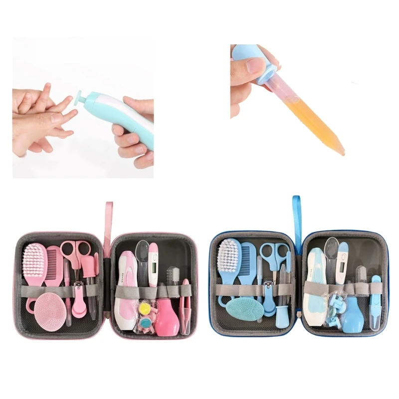 

20Pcs/set Baby Grooming Set Newborns Health Care Kit Electric Nails Trimmer Hair Brush Comb Thermometer and Dispenser