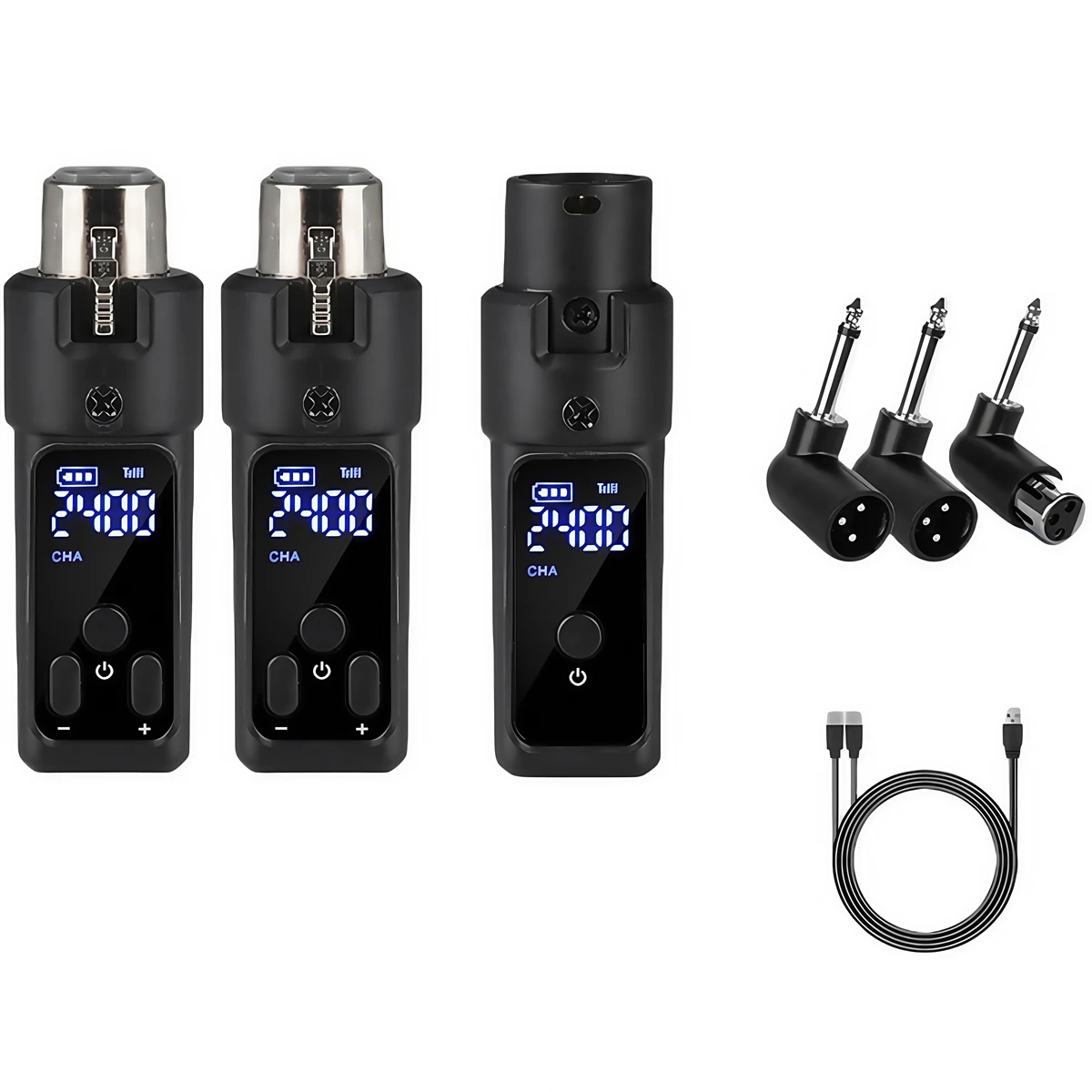 2.4GHz Wired To Wireless Converter Dynamic/Condenser Microphone Wireless System XLR Transmitter Receiver Mic Accessories