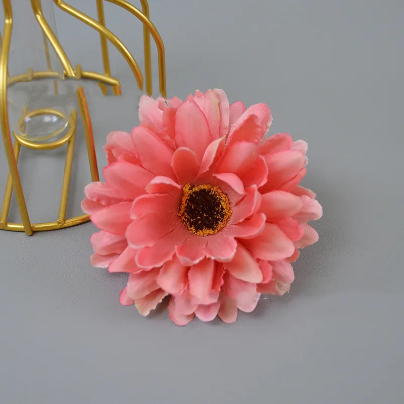 가정용 인공 실크 꽃 국화, 웨딩 부케 장식, DIY 화환 액세서리, 축제 용품, 8.5cm, 50 개