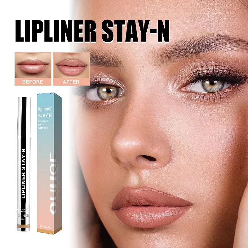 15 Colors Lipstick Waterproof Sexy Red Matte Contour Tint Lipstic Pen Long-lasting Lipliner Pen Non-stick Cup Lip Makeup for Wom main image 1
