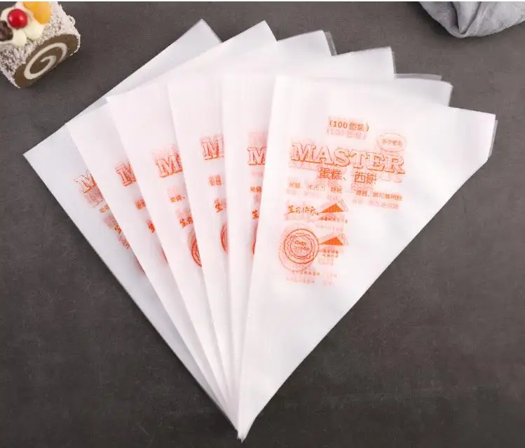 

Одноразовый кондитерский мешок для глазировки торта, 50 комплектов, 100 шт./компл., маленький размер 17x26 см, инструмент для глазирования тортов с блестящей помадкой, SN4292