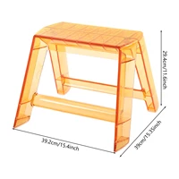 Multi-Function Foldable Step Stool, Protable Step Ladder with 2 Steps 50kg Load for Indoor Outdoor Library Kitchen 6