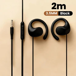 Enhanced Over - Ear Wired Headphones with HiFi Surround Sound (2m Black 3.5mm)