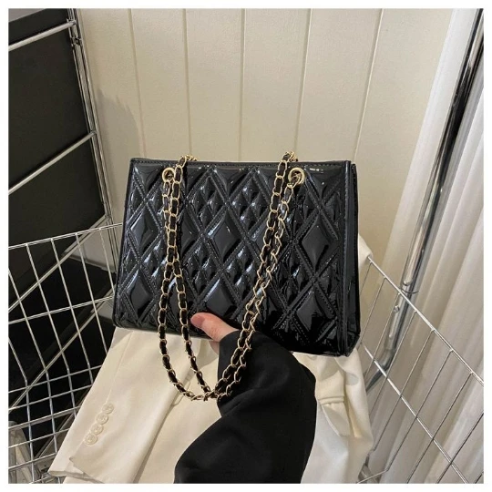 

Черная яркая женская сумка 2023, роскошная трендовая женская сумка на плечо, яркие кошельки через плечо из ПВХ и ПУ кожи, женская сумка-тоут