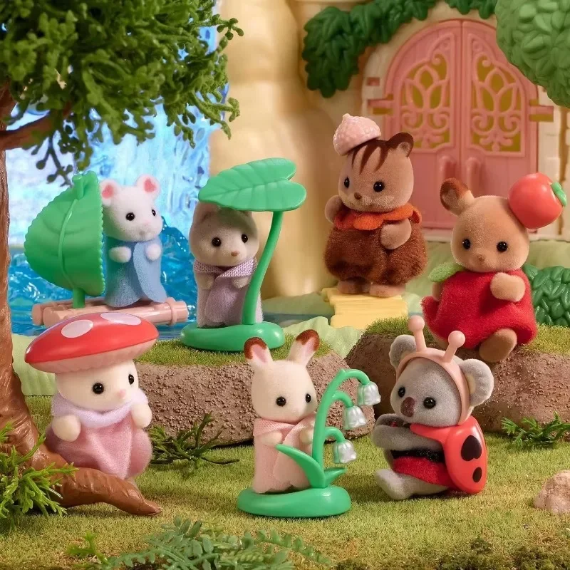 Sylvanian Families Anime girl figures cartoon toy Magic Dress Up Cake blind bag Ternurines 1pc 16pcs Anime blind bag