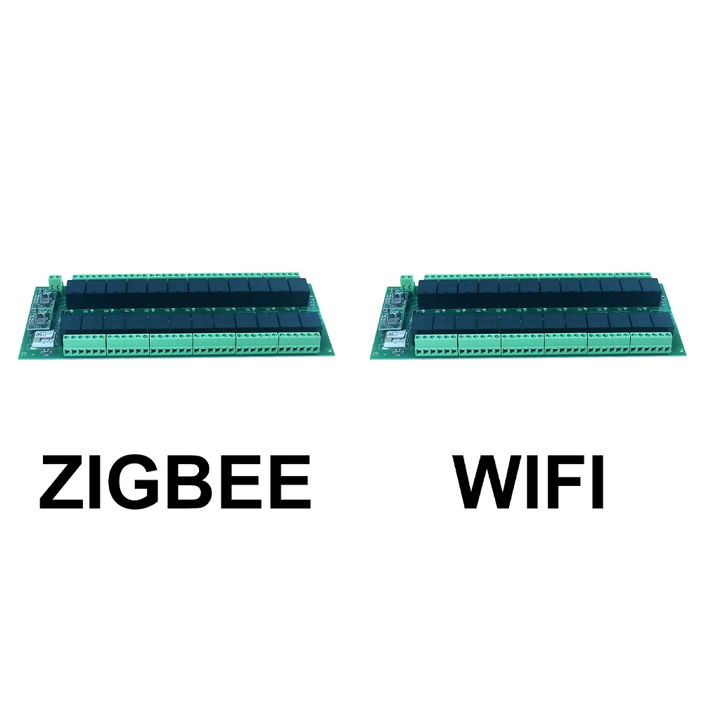 

24-канальный Wi-Fi/Zigbee, умный коммутационный модуль беспроводного реле 12V, Умный домашний беспроводной переключатель
