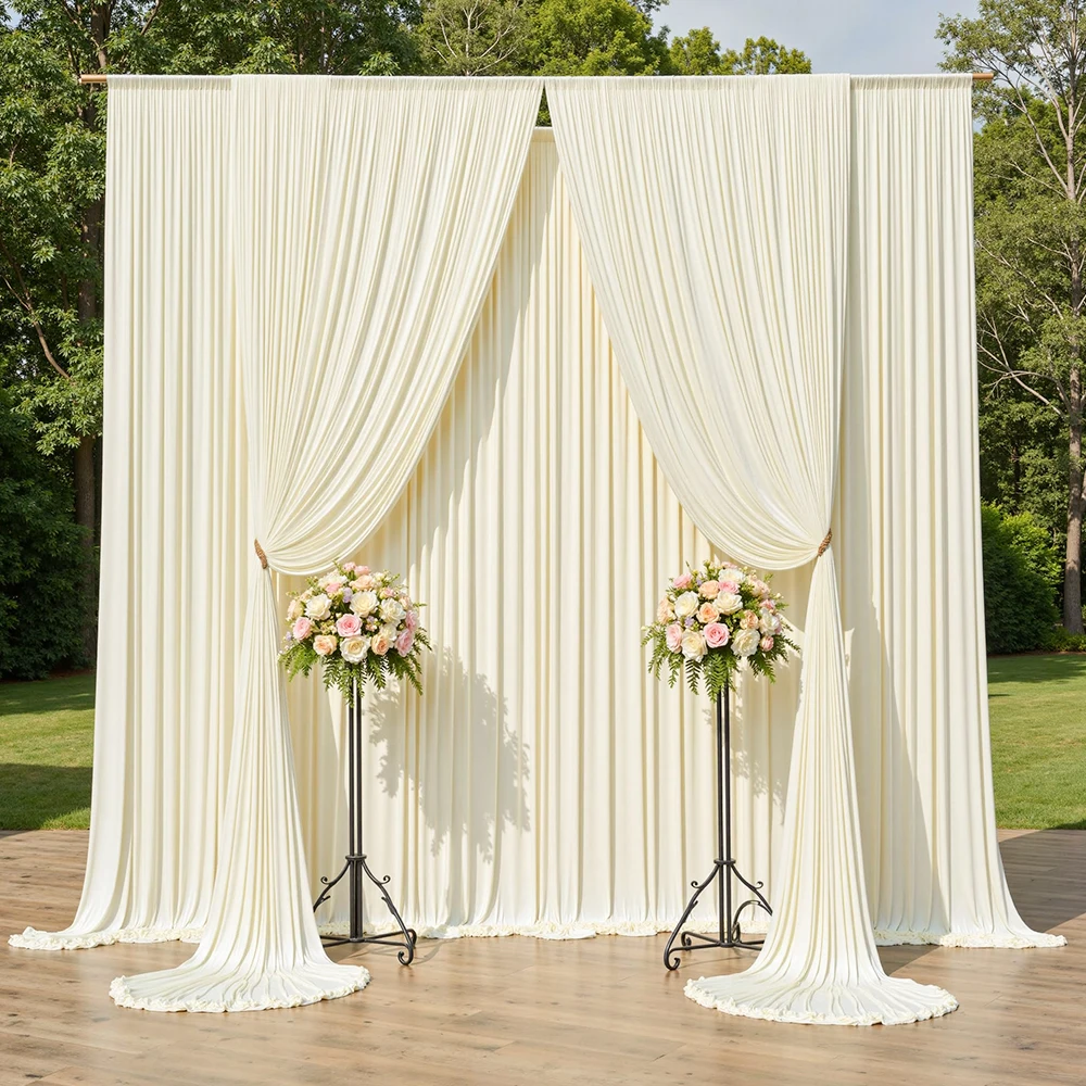 Wrinkle-Free Backdrop Curtain Fabric 6