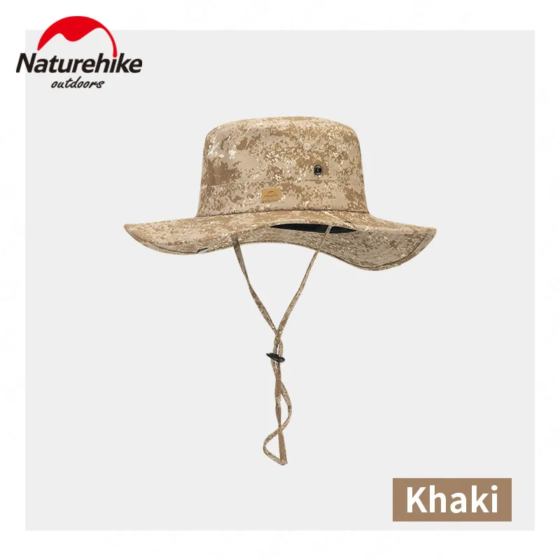 Naturehike new Ultralight Fold Over Sun Hat Sunscreen Camouflage Fisherman Cap Big Brim Beach Straw Hat Outdoor Hiking Fishing