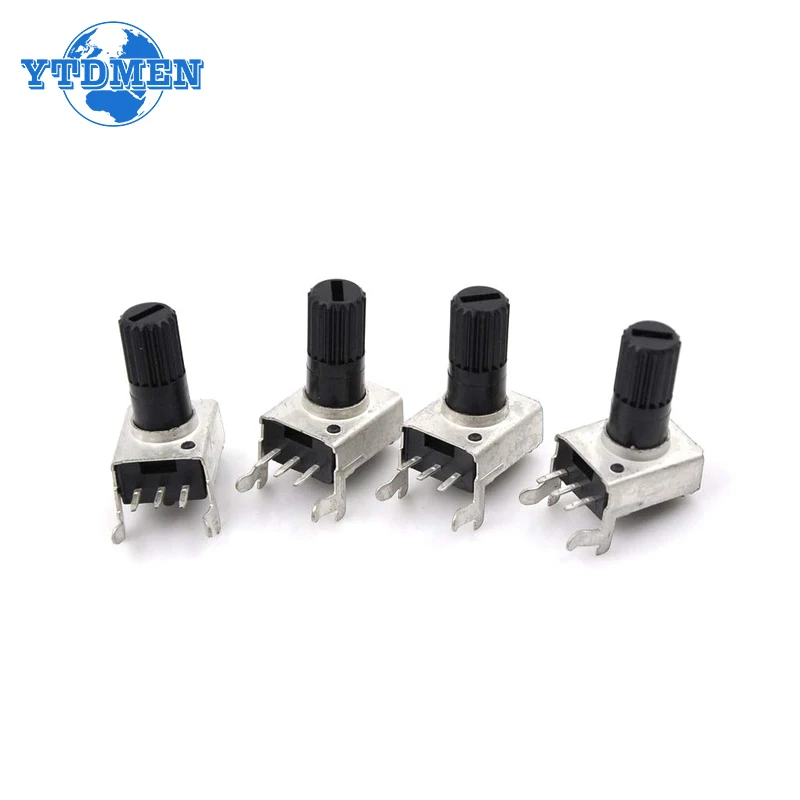 10pcs RV09 Horizontal 12.5mm Shaft 3pin Potentiometer 0932 Variable resistor 5K 10K 50K 100K Seal Potentiometers Kit 10pcs rv09 horizontal 12 5mm shaft 3pin potentiometer 0932 variable resistor 5k 10k 50k 100k seal potentiometers kit