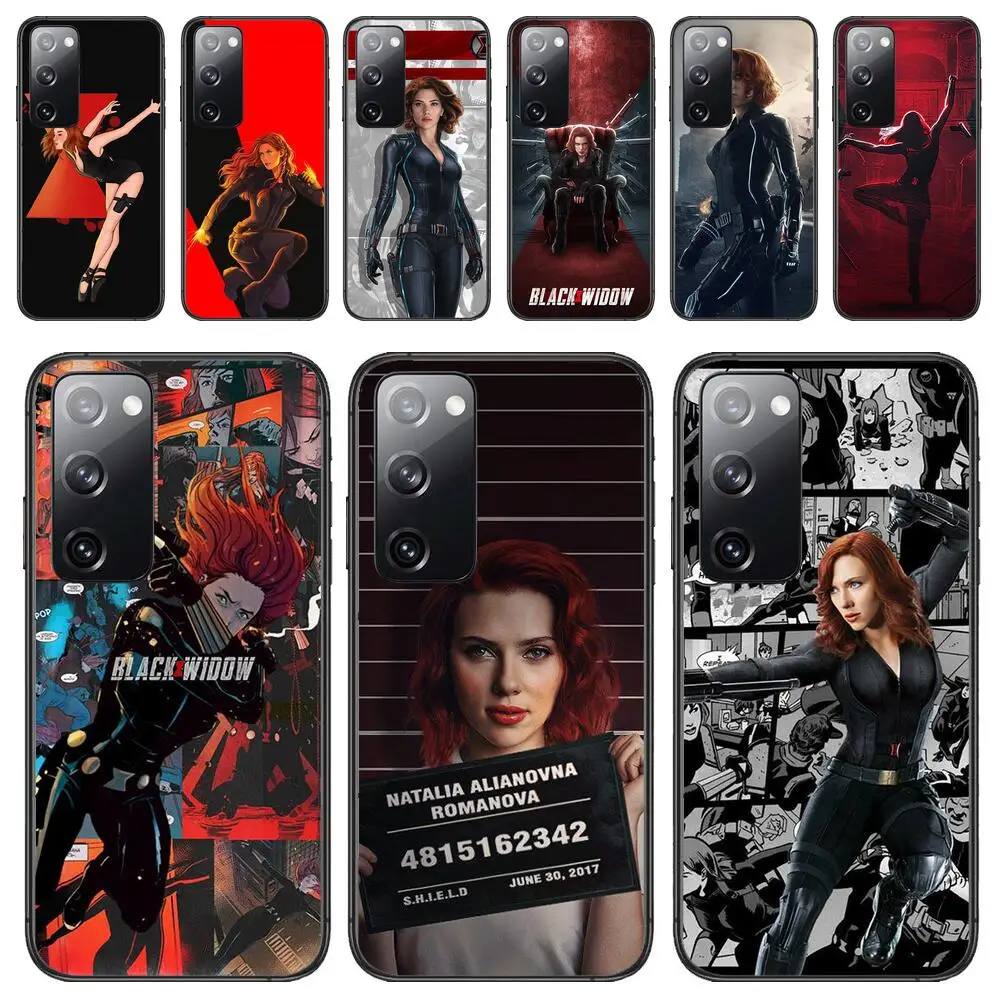 Marvel Black Widow Tpu Phone Case Luxury Fashion Per Samsung Galaxy S23 S21 S10 S30 S20 S22 S8 S9 S30 Pro Plus Ultra Fe Cover