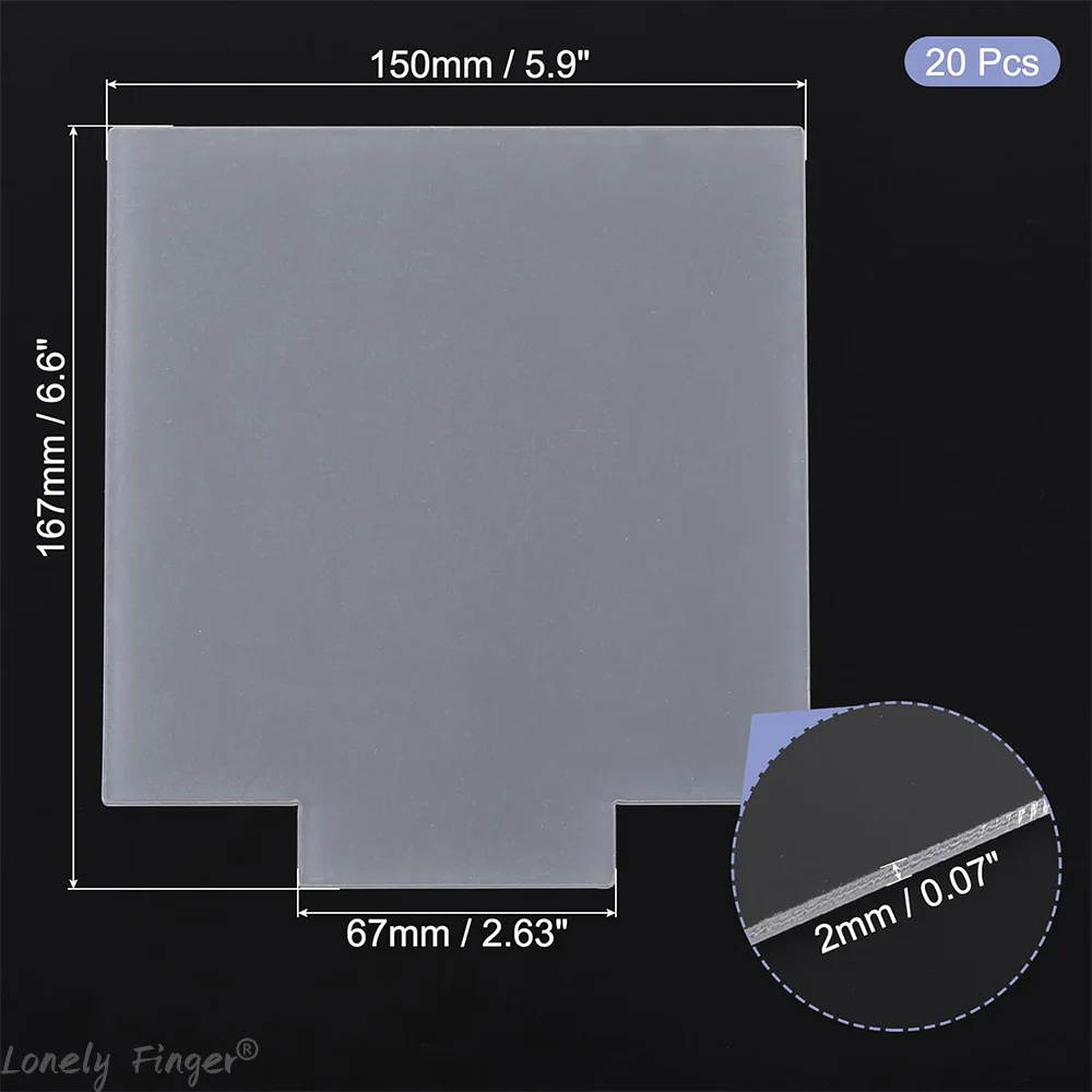 12pcs Acrylic Sheet Clear Blank Cast for LED Light Base, Thick Square Transparent Panel Board with Film for Table DIY 2