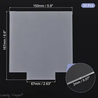 12pcs Acrylic Sheet Clear Blank Cast for LED Light Base, Thick Square Transparent Panel Board with Film for Table DIY 2