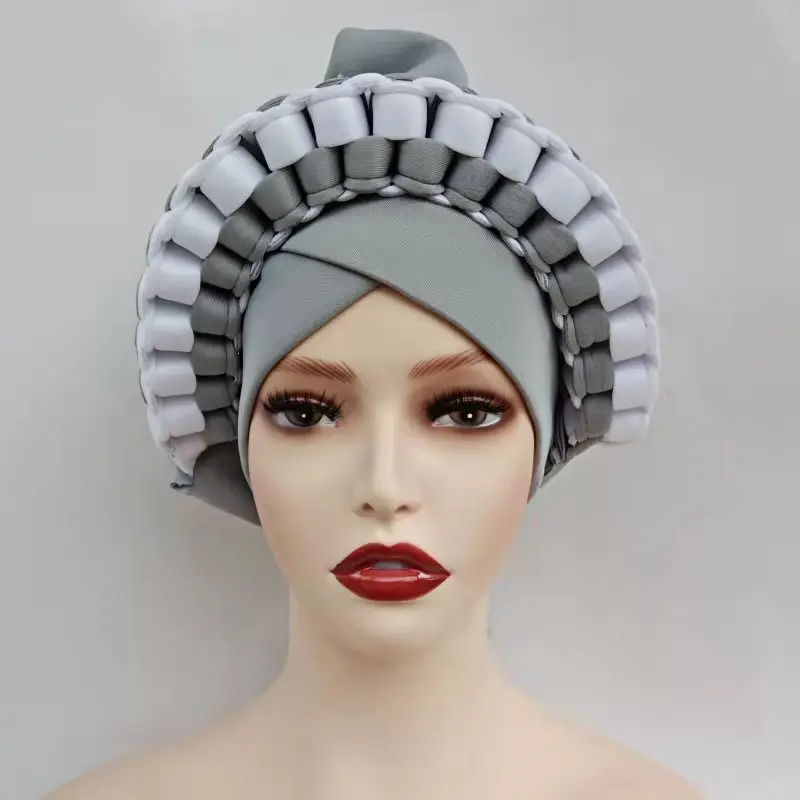 V Shaped Forehead Braids Turban Cap Shinning African Headtie Head Wraps Muslim Headscarf Bonnet Ready Hijab Hat India Pakistan