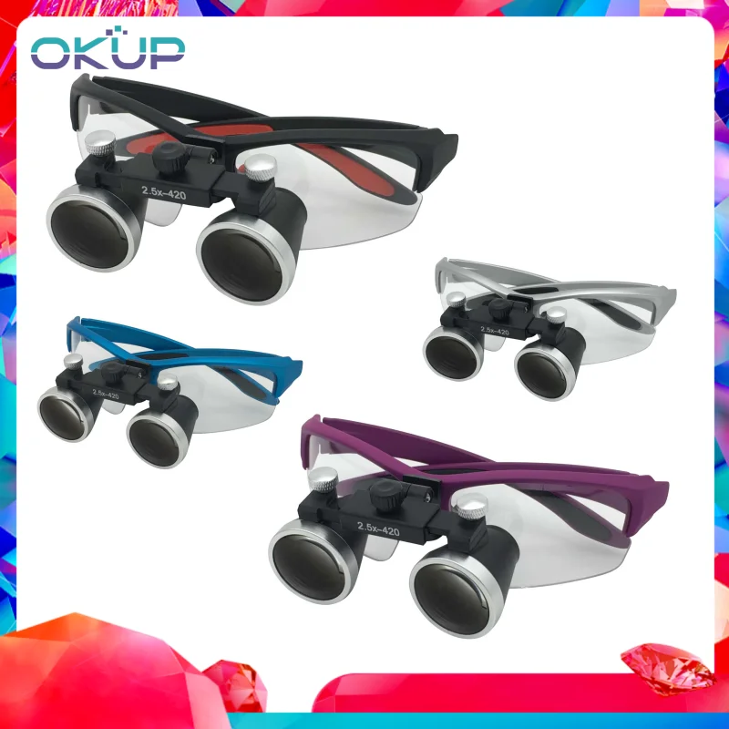 Dental Headlight Surgery Glasses Dentistry Lab Magnification Loupes 2