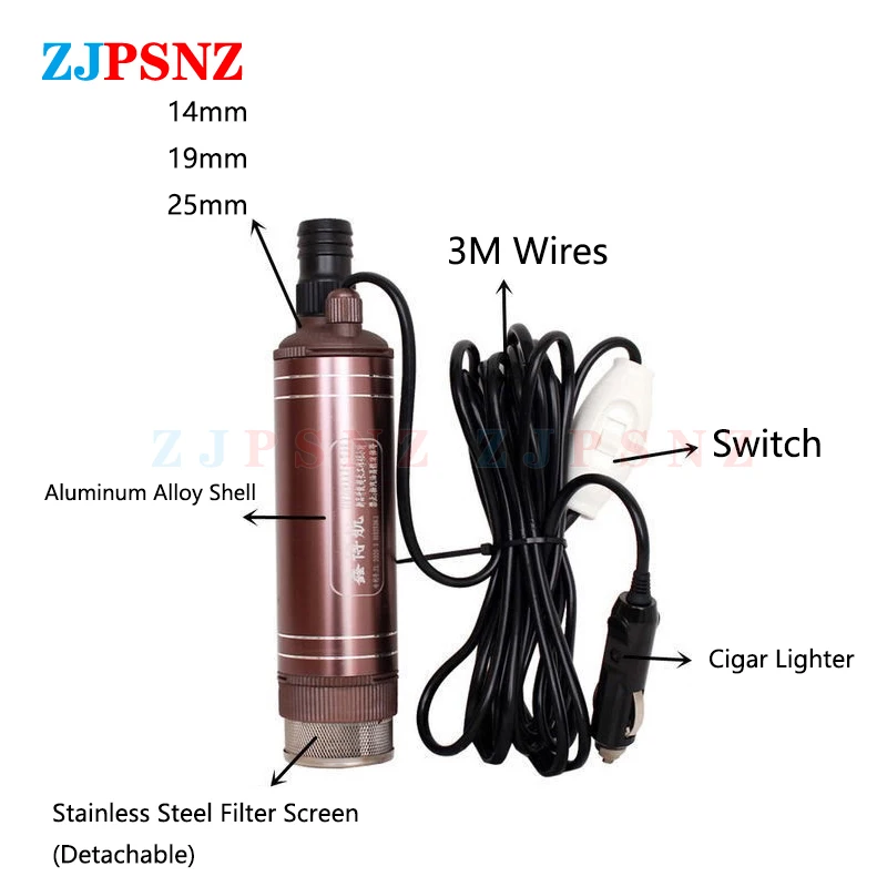 Oil Pump 45L/Min DC12V 24V 150W Submersible Electric Pump For Pumping Diesel Fuel Delivery Water Sewage Suction Transfer Electric Pump
