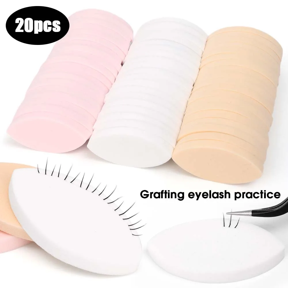 Reusable Polyurethane False Eyelash Pads for Makeup Training