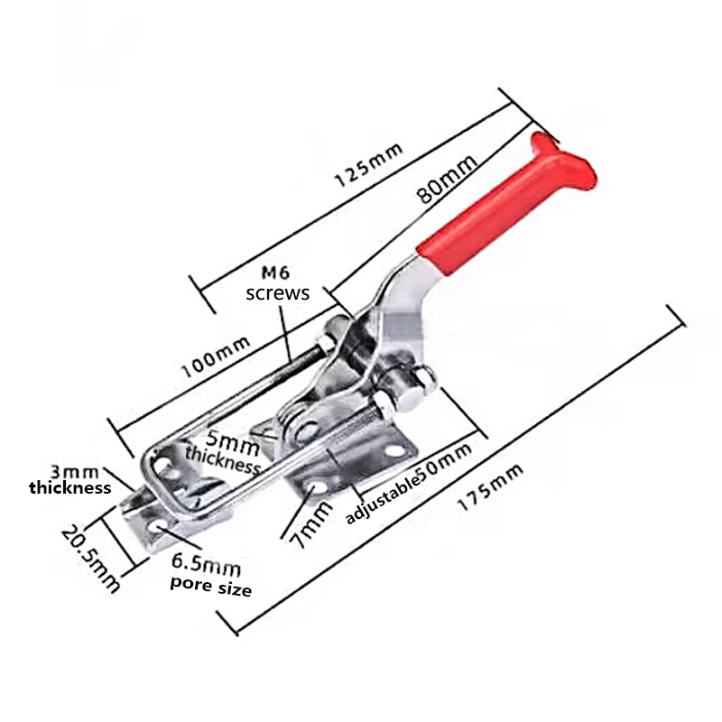 Holding capacity 350KG Hasp Fastener, Toggle Latch, Hasp Catch-Trailer Industrial