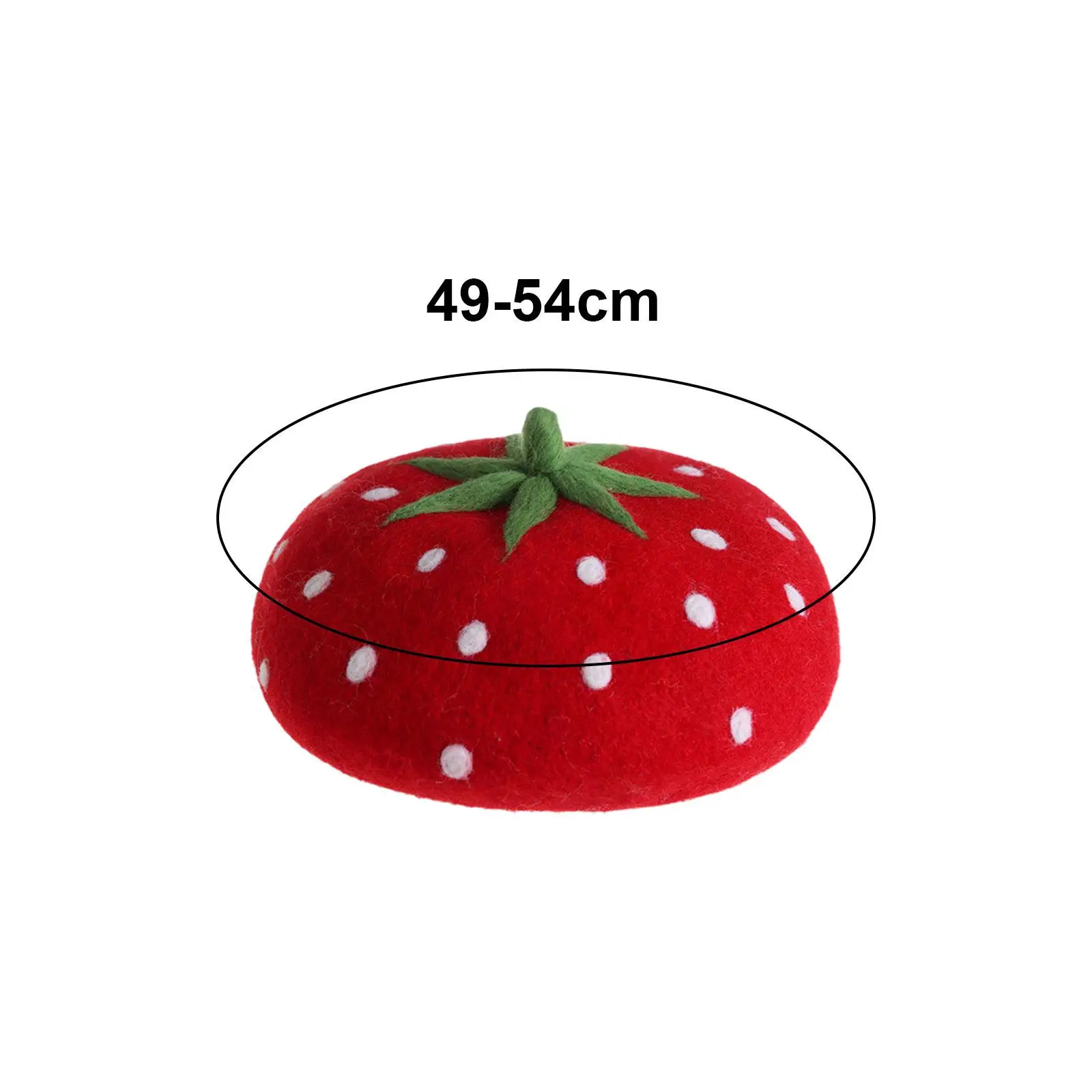 Strawberry Beret Hat Winter Costume Accessories Comfortable Party Beanie Painter Hat Elegant Warm Wool Beret Hat Cabbie Flat Cap