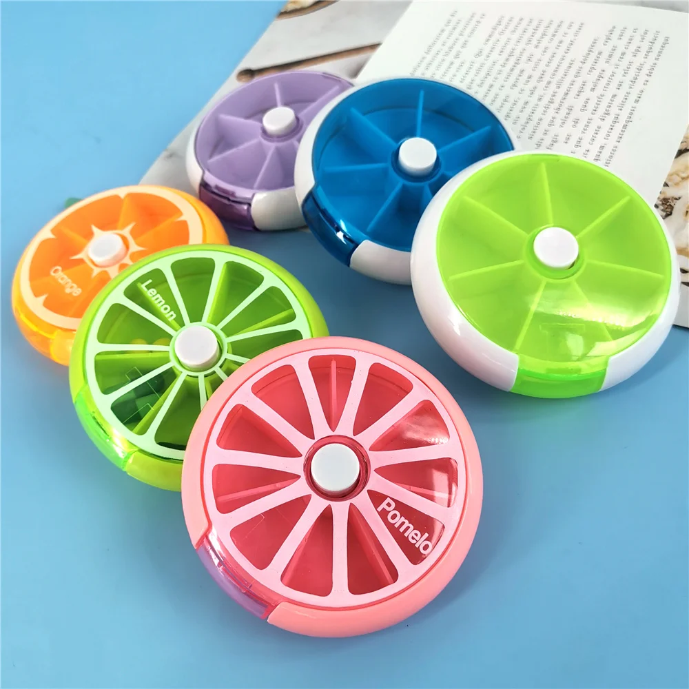 Portable Fruit Pill Box - Plastic - Rotating Design - ApolloBox