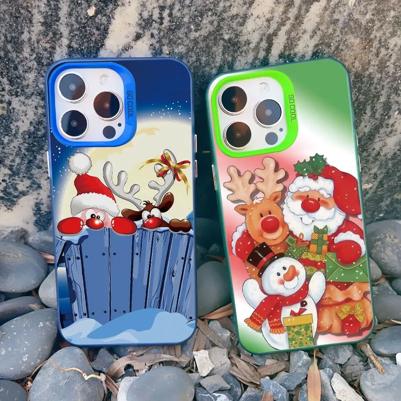 Frohe Weihnachten Tag Handyhülle für iPhone 13 12 Pro Max Mini 16 15 14 Plus Pro Max 11 stoßfeste Laser-Rückseite Handyhülle Funda – Detail 10