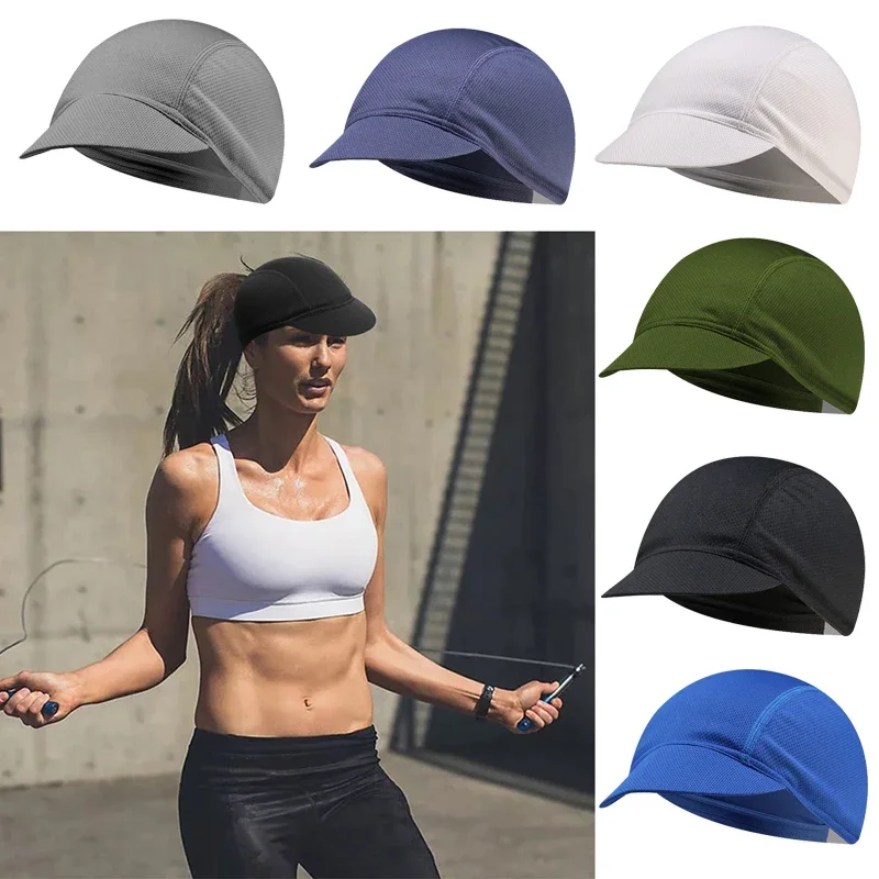 Description Picture 5 of itemNew Cycling Cap Bicycle Hat with Visor UV Protection Sun Block Headwear for Men Women Road Bike Head Caps Helmet Liner