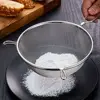 Double Ear Screen Flour Filter Screen Soybean Milk Snack French Fries Stainless Steel Mesh Strainer Handle Cooking Spoon 3
