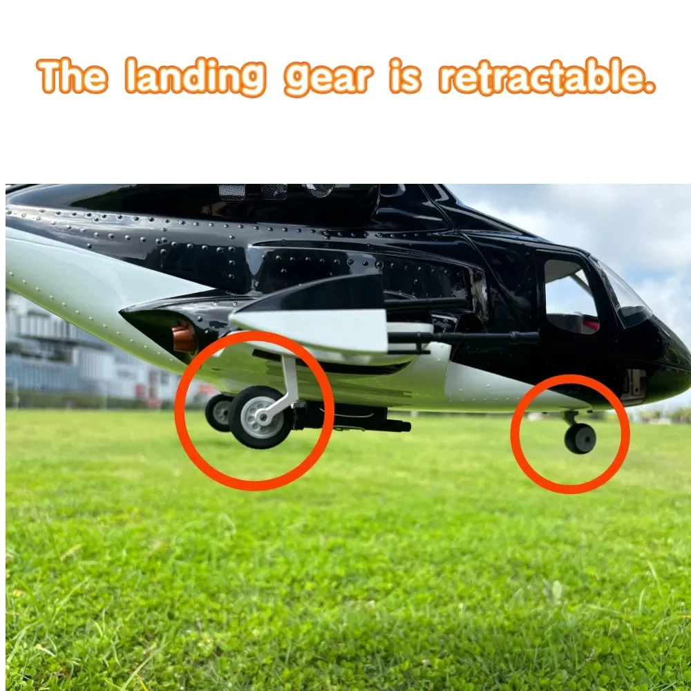 Détail du cockpit et des pales de l'hélicoptère RC Airwolf, modèle réduit RTF Mode 1.