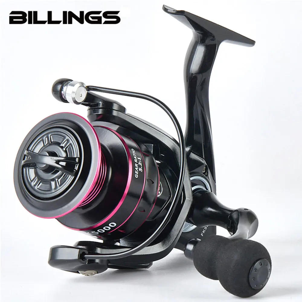 Moulinet spinning BILLINGS 1000-7000 frein 8-12KG avec bobine métal pour eau douce et mer