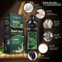 Shampoing de teinture capillaire végétale naturelle à base de plantes, cheveux gris rapides teints noirs, 6 couleurs café rouge violet, couleur de cheveux pour Salon et maison 30/500ml 6