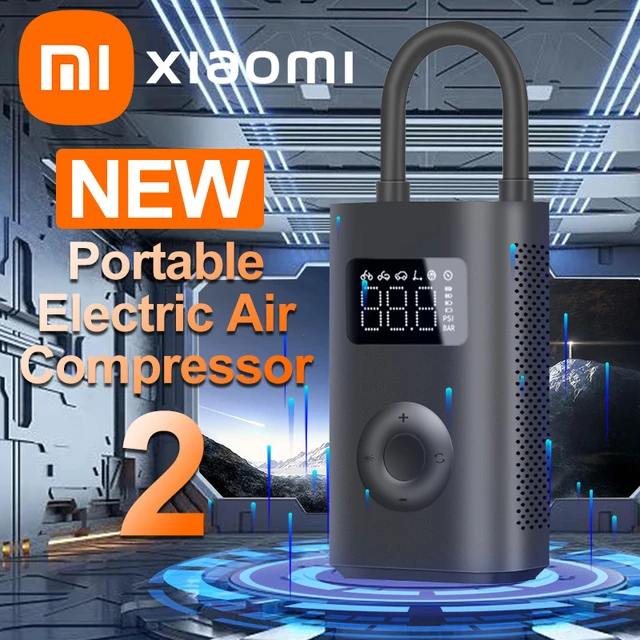 2023 Xiaomi Portable Air Pump 2 Mijia Electric Air Compressor Treasure  Type-C LED Multitool Inflator [