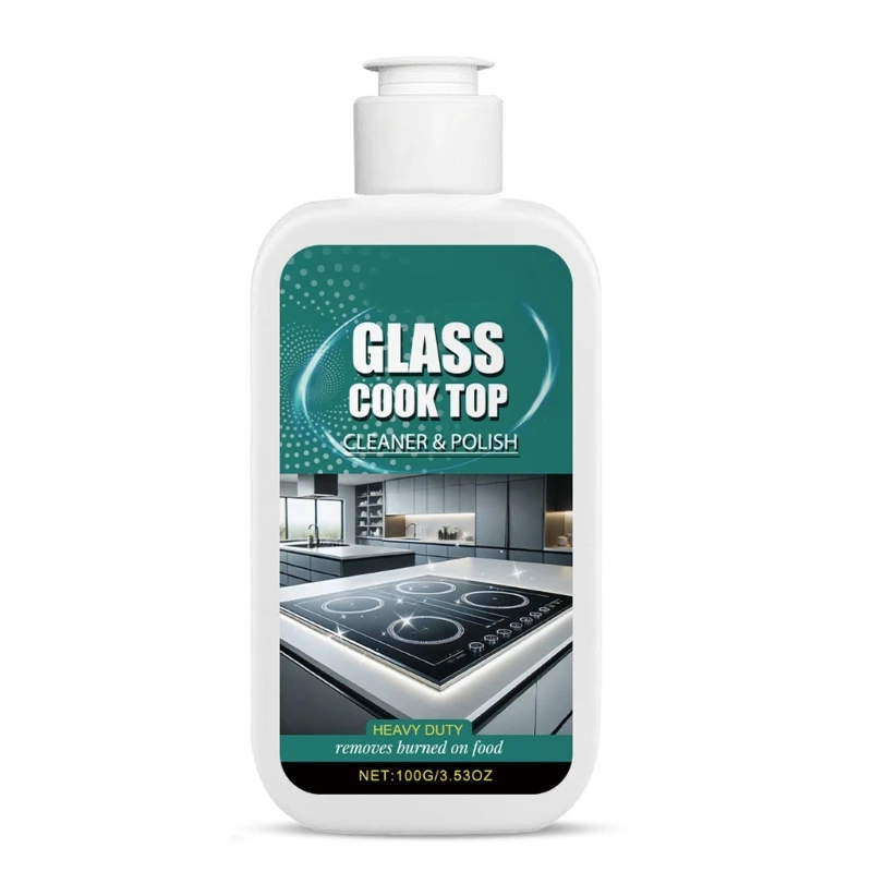 Glass Stove Cleaning Polish Powerful Glass Cooktop Cleaner Liquid for Efficient Oil Removal Eliminates Grease