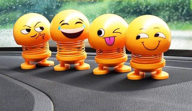 Car funny shaking  Nod doll  Cute face cartoon head toys Decoration atuo car Dashboard robot lovely car toy decoration doll toy 3