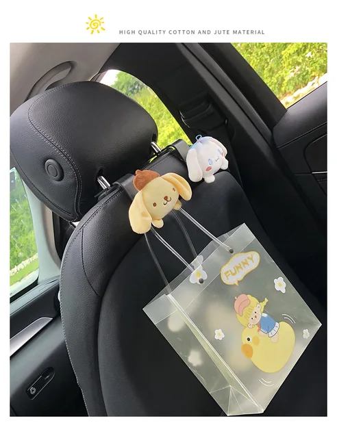 Sanrioed Anime Kuromi Melodie Cinnamoroll Plüsch Auto Steckdose Entlüftung  Sitz Rückenlehne Ordentliche Lagerung Organizer Box Halter Tasche Auto  Zubehör