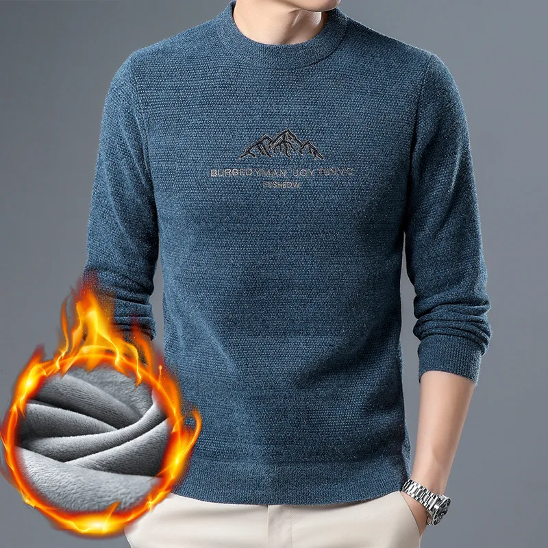 

Winter Men's Ferret Chenille Sweater Youth Men's Fashion Casual Pullover Thickened Sweater