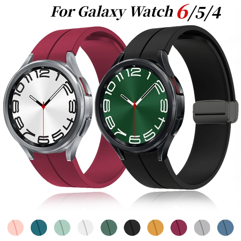 

Magnetic Strap For Samsung Galaxy Watch 5 40mm 44mm 6 Classic 47mm 43mm 5Pro 45mm Silicone Buckle Band Watch 4 Classic 42mm 46mm