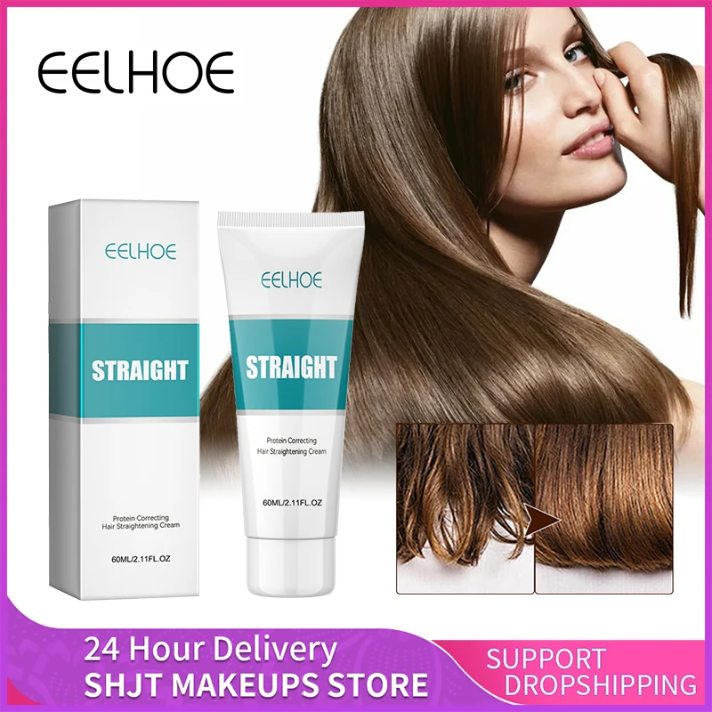 60ML Keratin Hair Straightening Cream Professional Damaged Treatment Faster Smoothing Curly Hair Care Protein Correction Cream