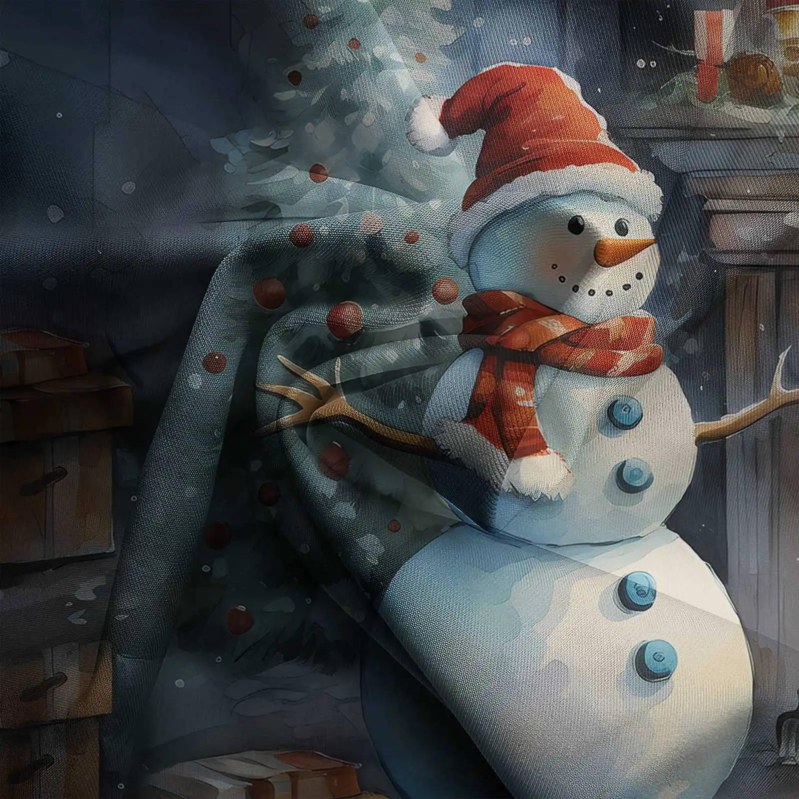 2025 Fashionable Spring Summer Men Shirt Set Christmas Print Fashion Gingerbread Man Two Piece Set Mens Snowman Lightweight_voghion.com