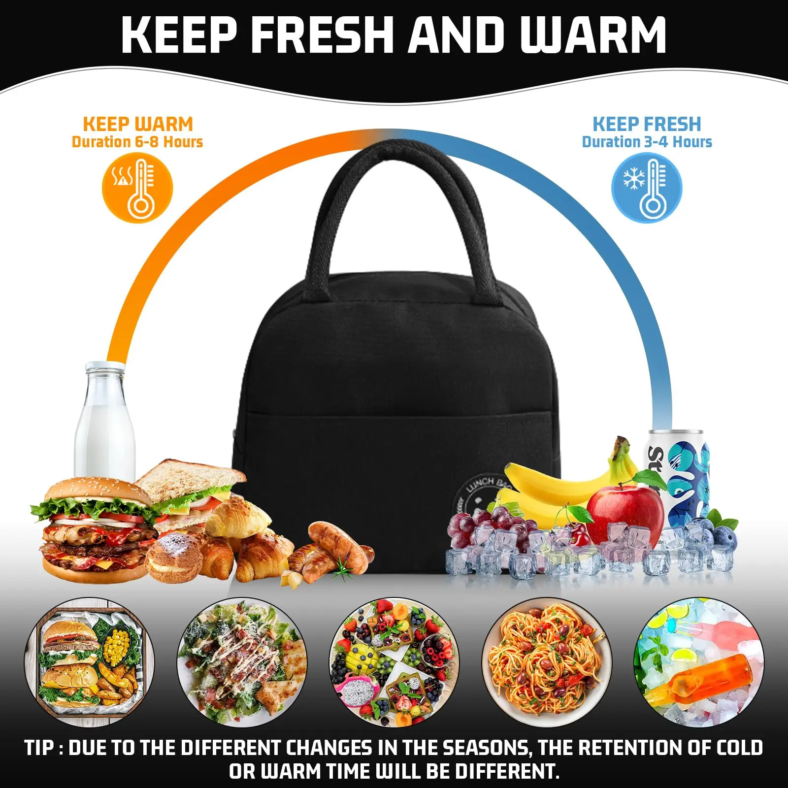 Premium Insulated Lunch Bag with Aluminum Foil Lining