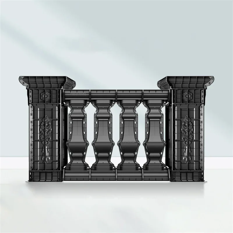 Roman Column Mold Balcony Fence Mold European Building with Exterior Wall Villa Garden Privacy Fence Cement Cast-in-place